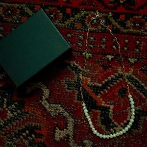 Two tone pearl chain choker